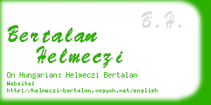 bertalan helmeczi business card